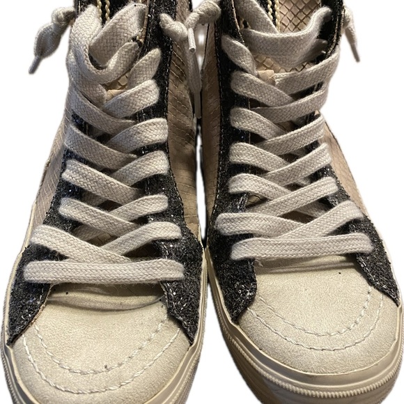 SHU SHOP ROXANNE BLACK GLITTER SNEAKERS - Picture 6 of 6